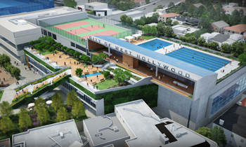 The re-imagined West Hollywood Park by  LPA's integrated design team will include a high-performance recreation center and lively community park.