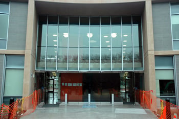 Naturally ventilated lobby at Chabot College