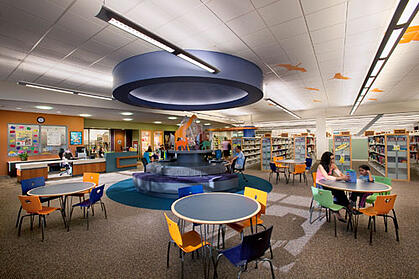 Chino Hills patrons enjoying their library