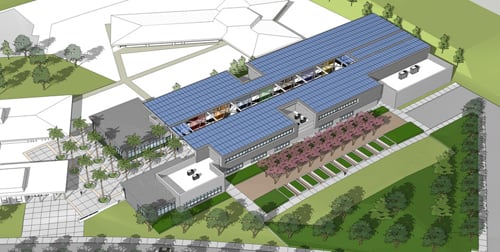 Photovoltaic panels at Montgomery Middle School