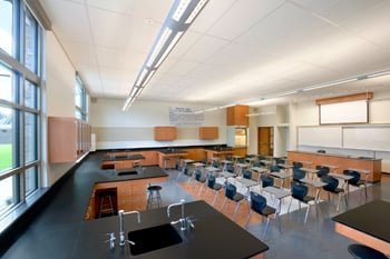 Modernized classroom at Valley Christian High School