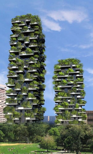 Milan's Bosco Verticale exemplifies an integrated design approach that blends interior and exterior environments.