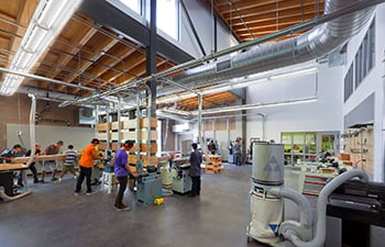 CTE K12 school design at South Tahoe High School by LPA's education group